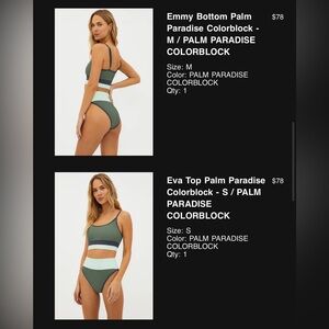NWT Beach Riot Colorblock Bikini Set